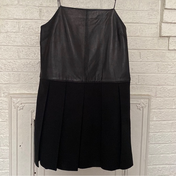 Rag & Bone leather and pleated dress - Picture 3 of 6